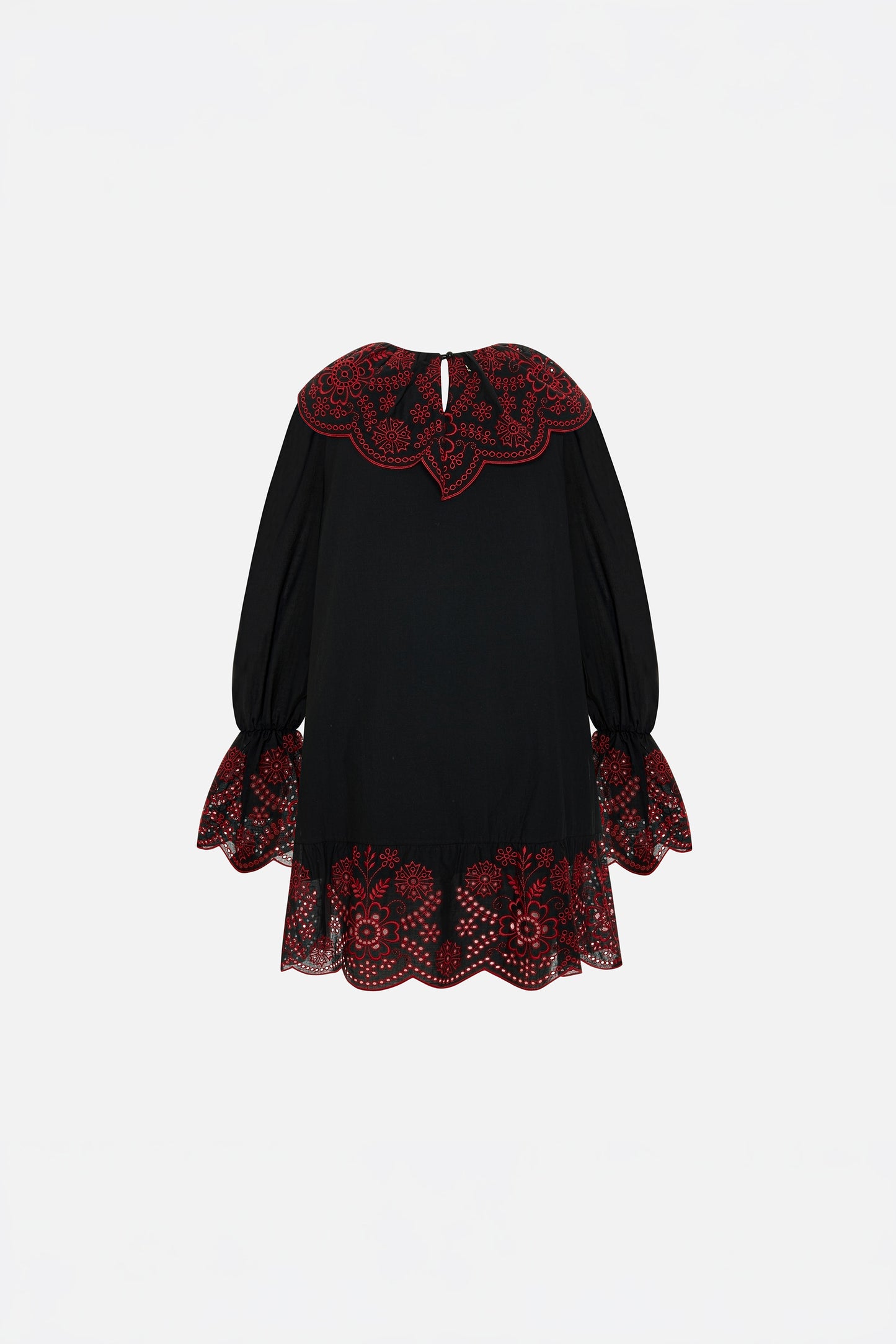 The Broderie Anglaise Edit Embroidered Detail Mini Dress