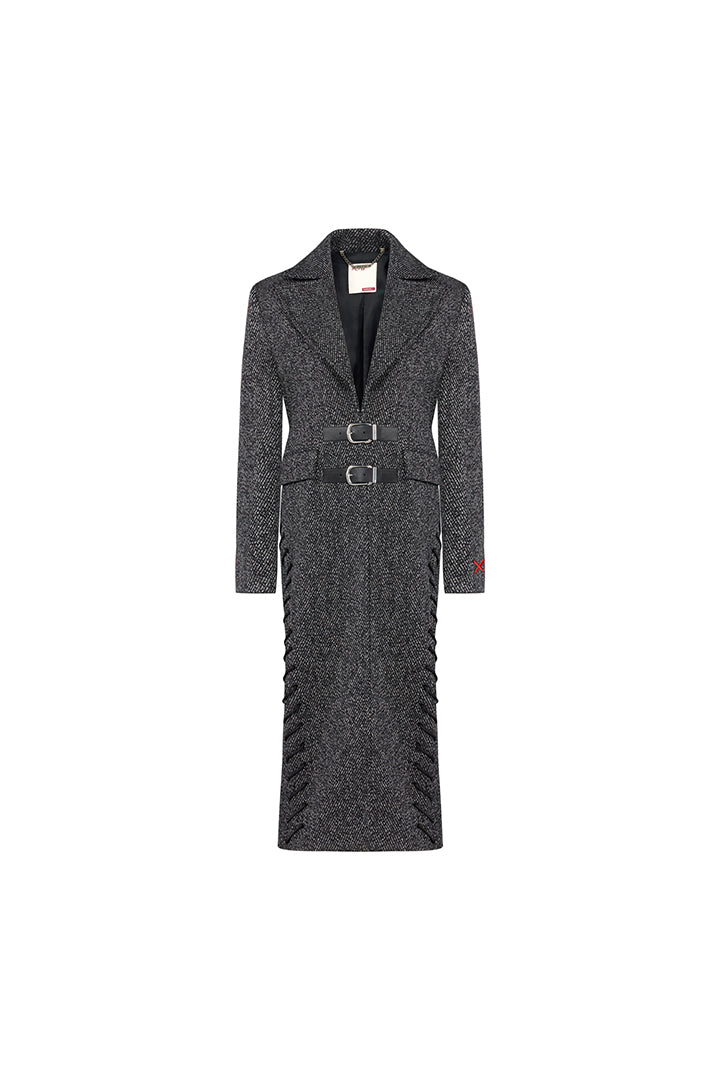YOUR *ITCH CASHMERE BLEND LONG OVERCOAT - GRAY