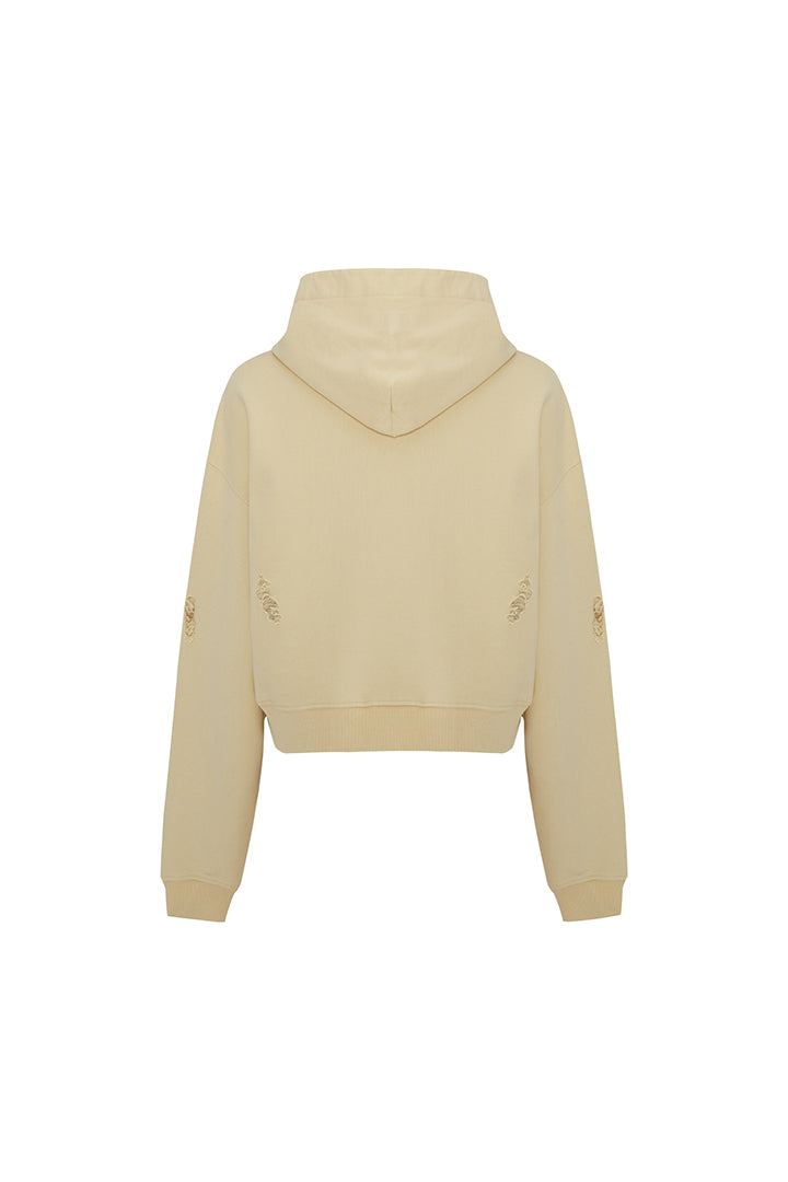Boomerang Destroyed Zip Up Hoodie