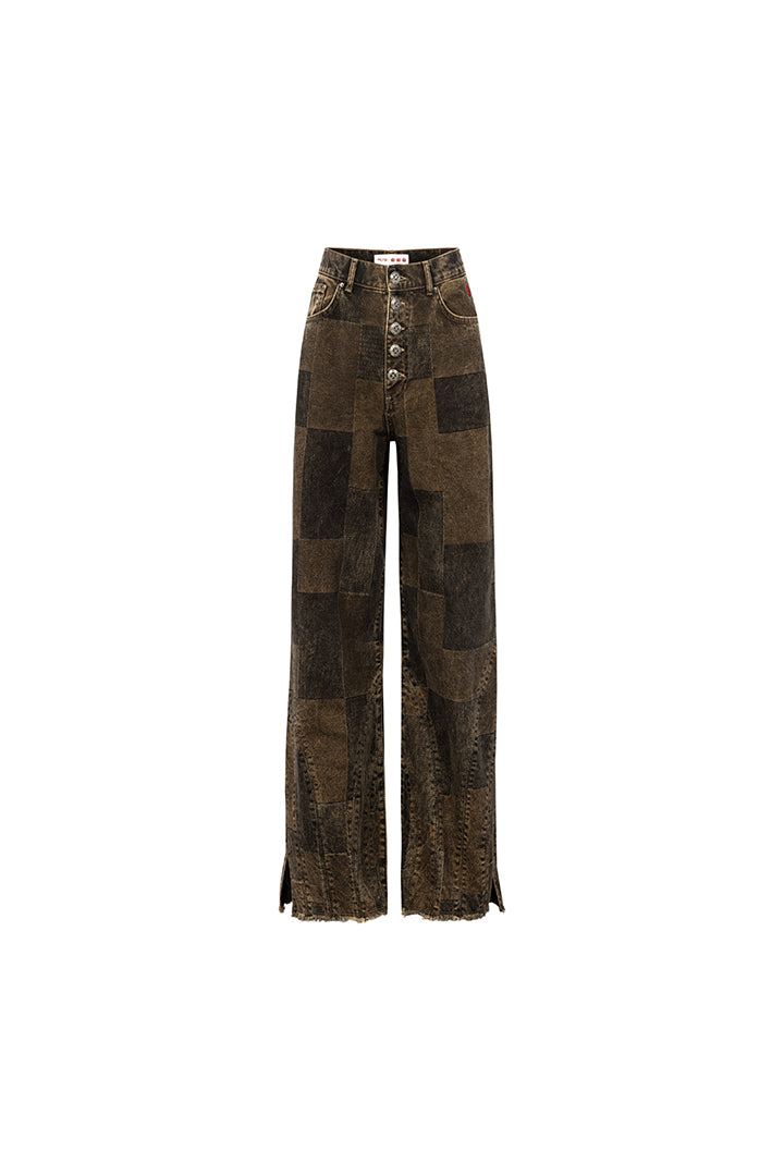 Your *itch Renk Bloklu Denim Pantolon
