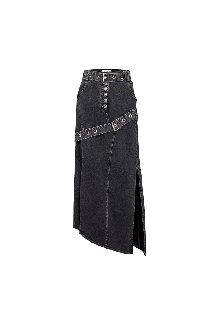 Your *itch Renk Bloklu Denim Etek