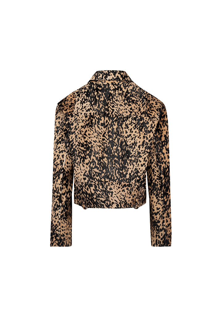 Your *itch Leopar Desenli Deri Ceket