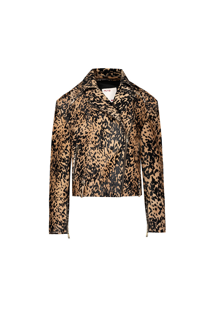 Your *itch Leopar Desenli Deri Ceket