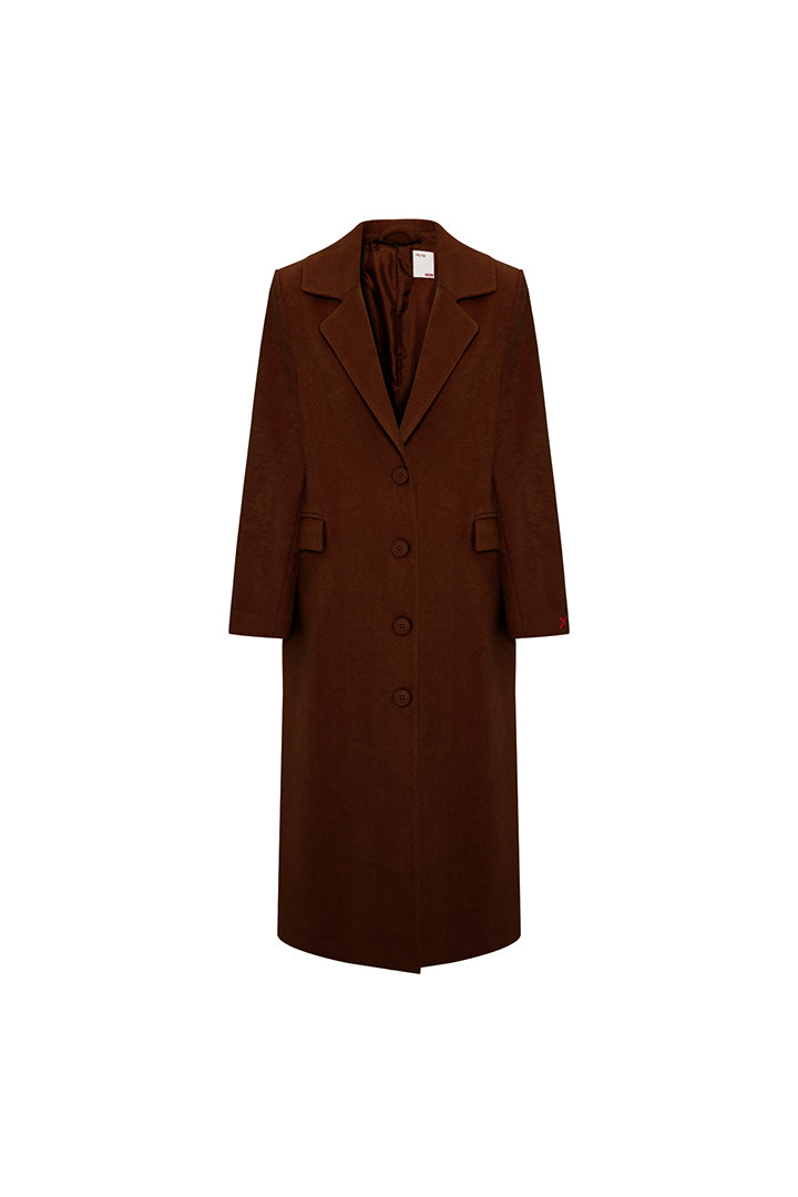 Wool Women's Coat - Brown