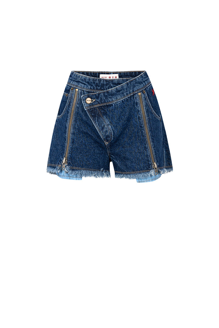 Free Heaven Shorts with Zipper Detail